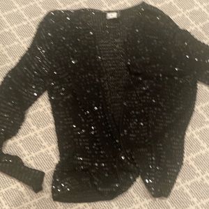 INC black sequin sweater